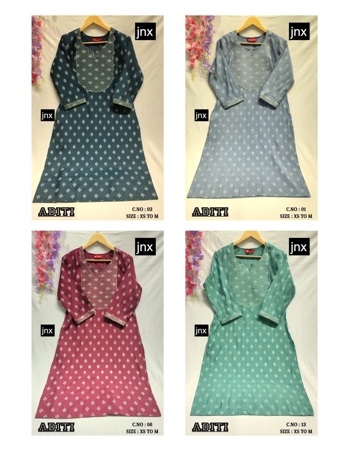 Aditi And Ashwini Jnx Kurti With Pocket Manufacturer Ahmedabad