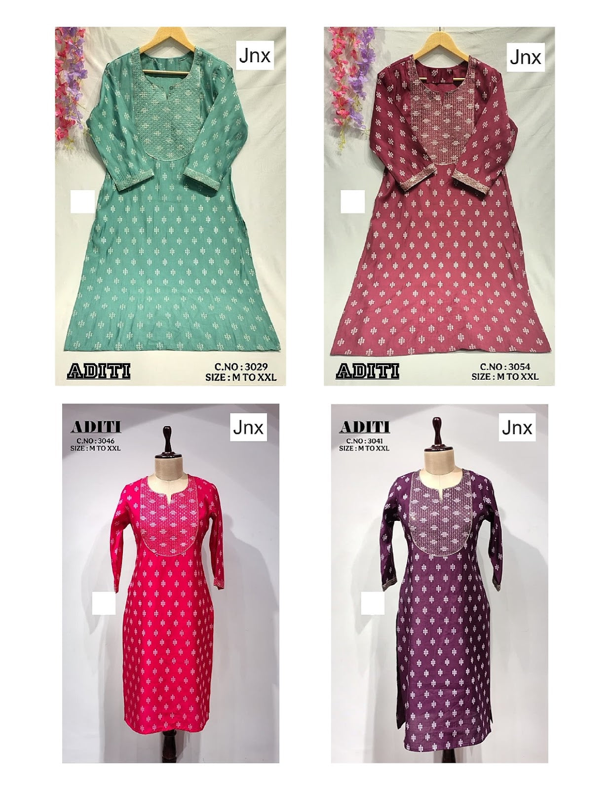 Aditi Jnx Kurti With Pocket Exporter India