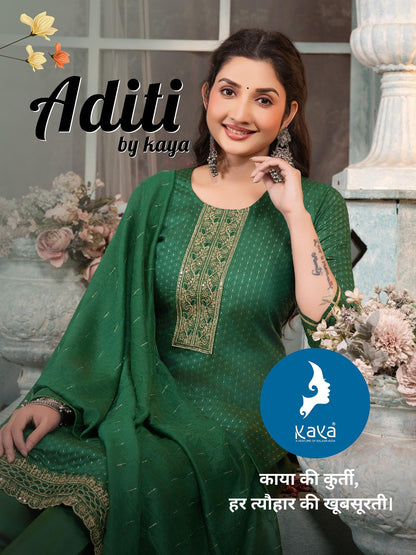 Aditi Kaya Chanderi Readymade Pant Style Suits Wholesaler India