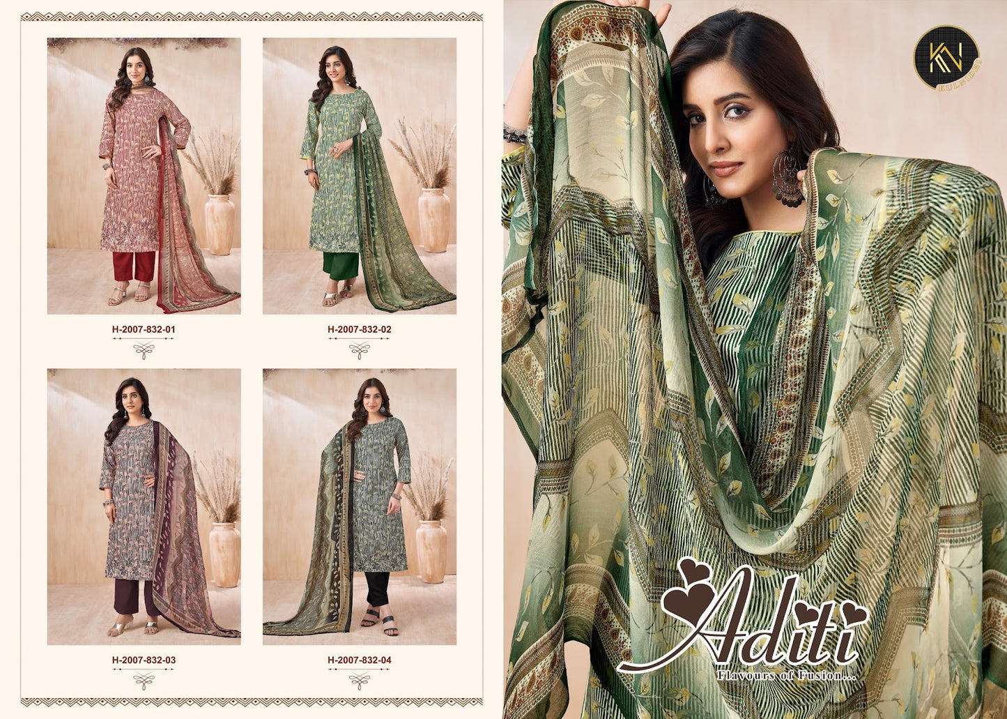 Aditi Kulnidhi Zam Pant Style Suits Supplier India