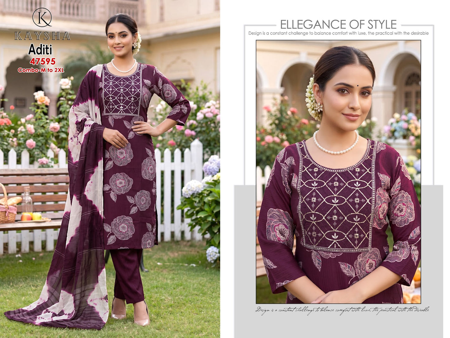 Aditi Kysa Berlin Readymade Pant Style Suits Exporter Ahmedabad