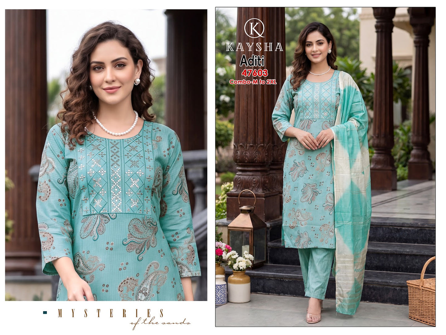 Aditi Kysa Berlin Readymade Pant Style Suits Exporter Ahmedabad