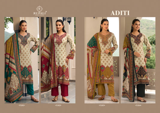 Aditi Rupali Viscose Pashmina Suits Manufacturer