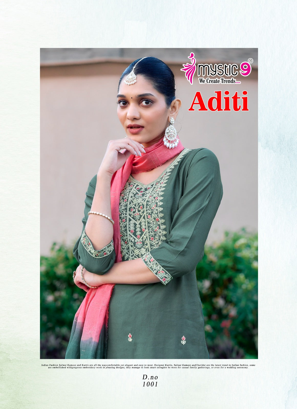 Aditi Vol 1 Mystic 9 Roman Silk Readymade Pant Style Suits Supplier Ahmedabad
