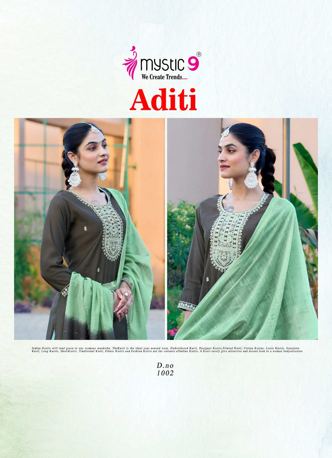 Aditi Vol 1 Mystic 9 Roman Silk Readymade Pant Style Suits Supplier Ahmedabad