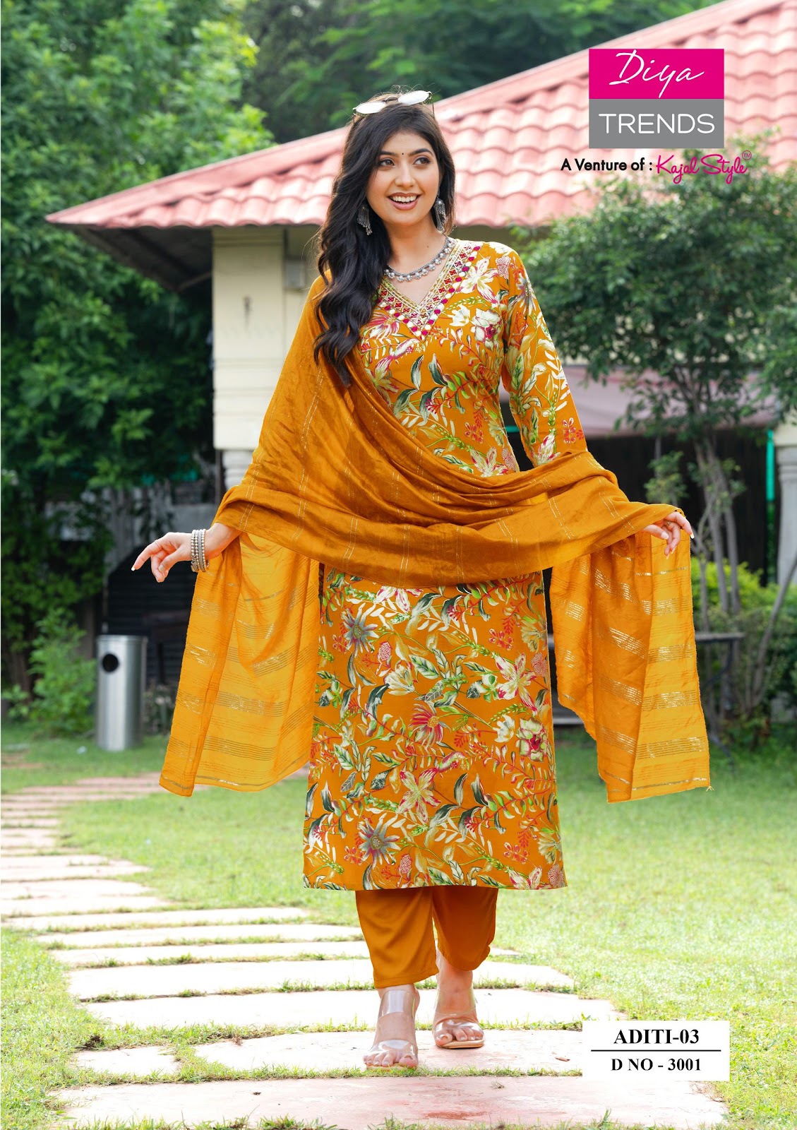 Aditi Vol 3 Diya Trends Rayon Readymade Pant Style Suits Wholesaler Gujarat