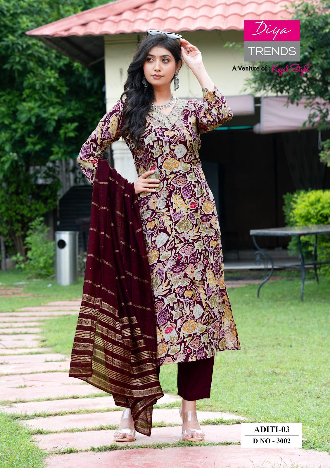 Aditi Vol 3 Diya Trends Rayon Readymade Pant Style Suits Wholesaler Gujarat