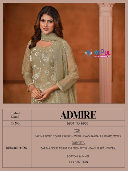 Admire Vipul Tissue Pant Style Suits Exporter Ahmedabad