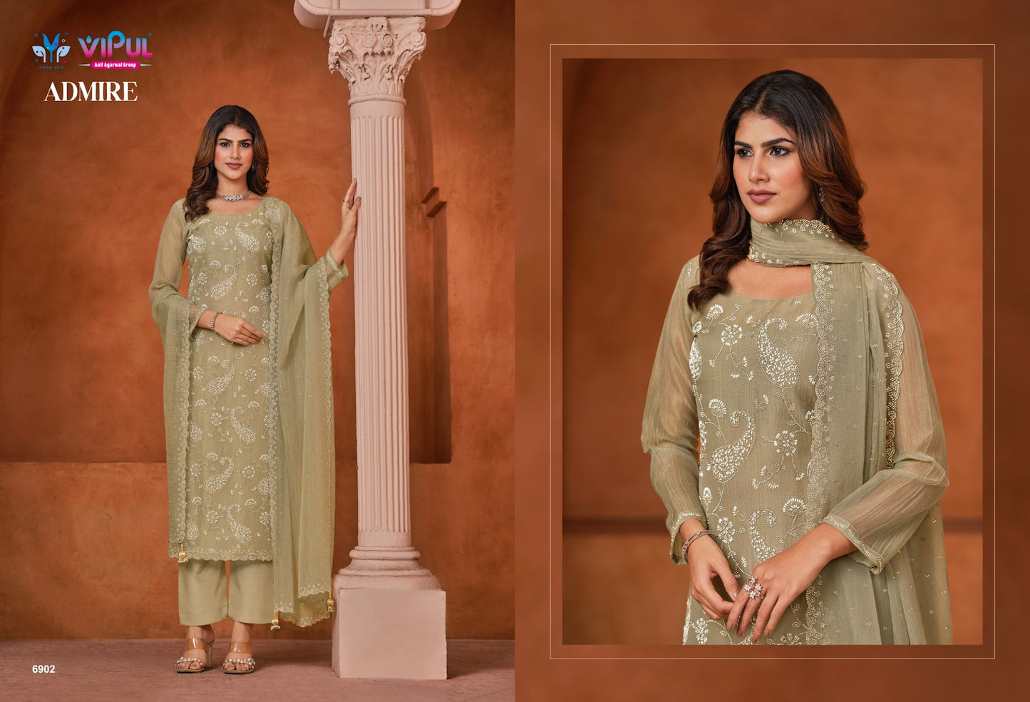 Admire Vipul Tissue Pant Style Suits Exporter Ahmedabad