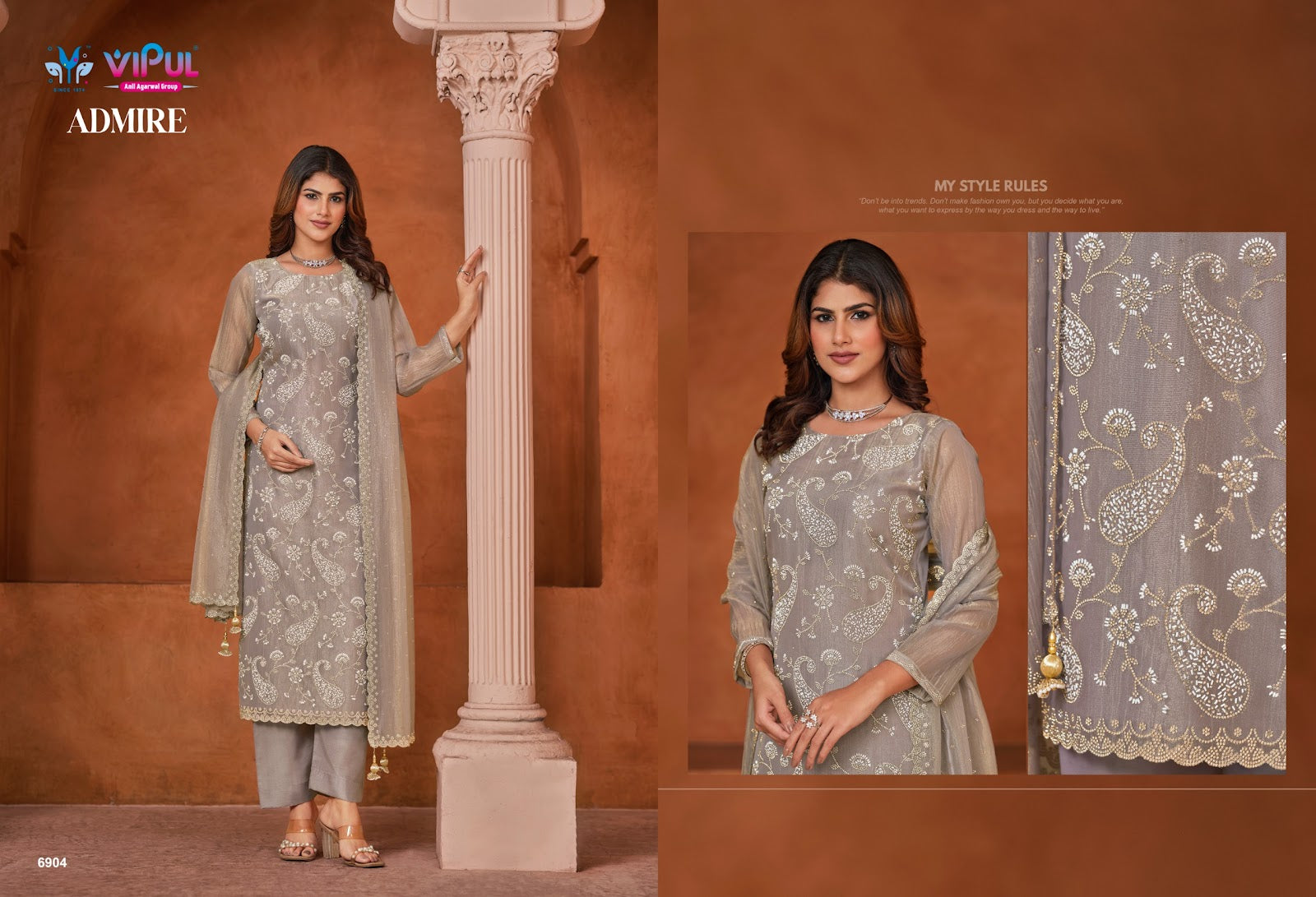 Admire Vipul Tissue Pant Style Suits Exporter Ahmedabad