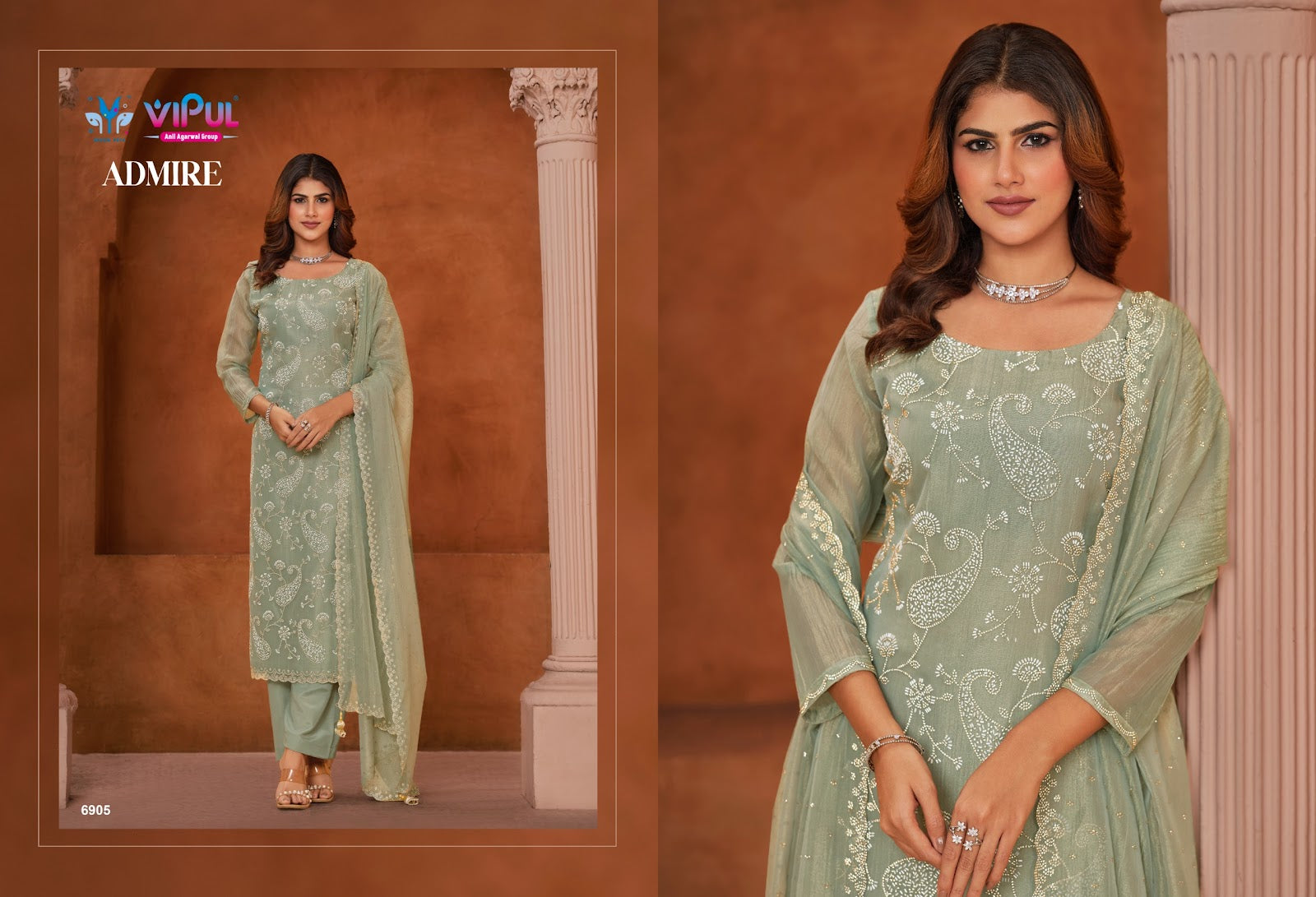 Admire Vipul Tissue Pant Style Suits Exporter Ahmedabad