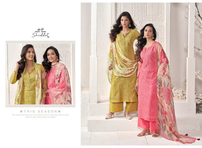 Adora 1002 Shiddat Cambric Plazzo Style Suits Supplier India