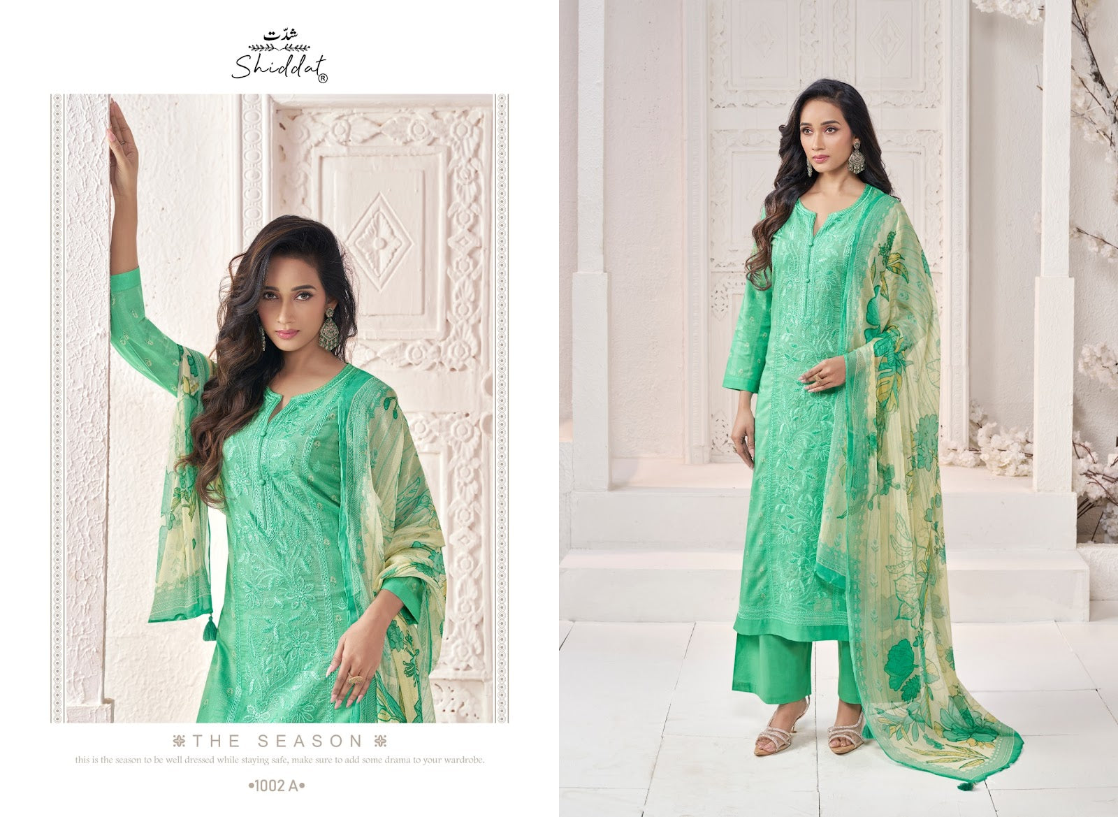 Adora 1002 Shiddat Cambric Plazzo Style Suits Supplier India