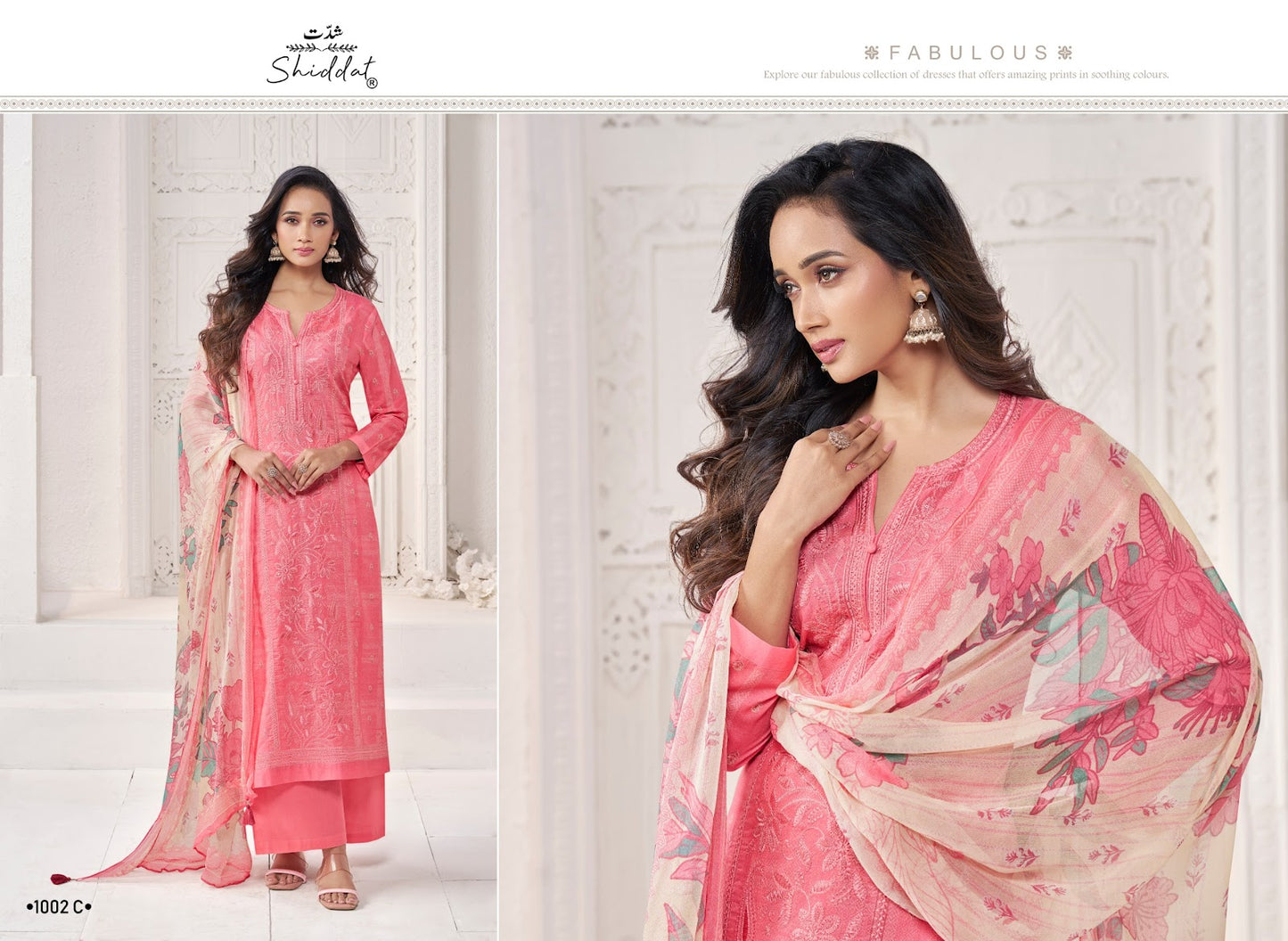 Adora 1002 Shiddat Cambric Plazzo Style Suits Supplier India