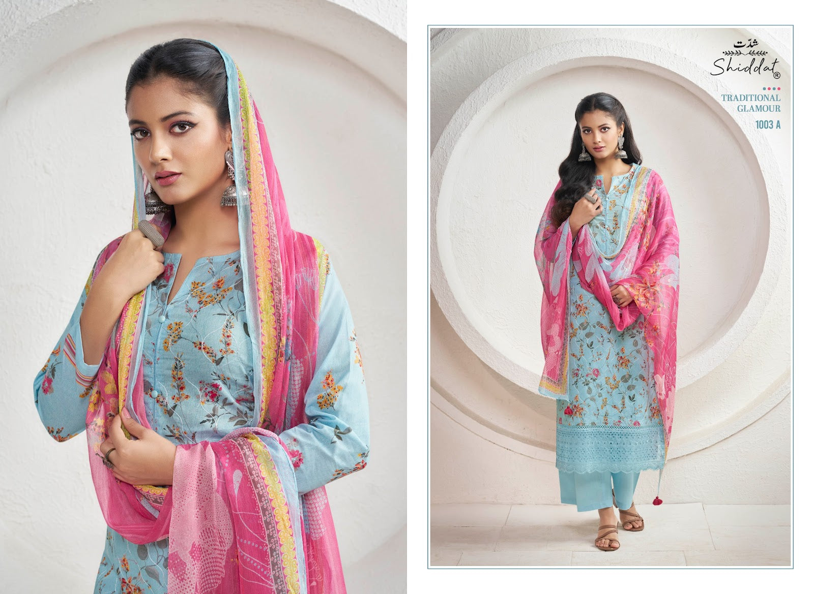 Adora 1003 Shiddat Cambric Plazzo Style Suits Wholesaler Ahmedabad