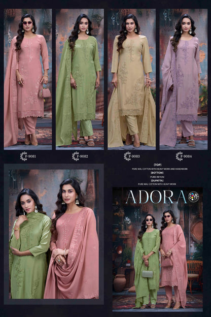 Adora Four Dots Mal Cotton Pant Style Suits Exporter Ahmedabad