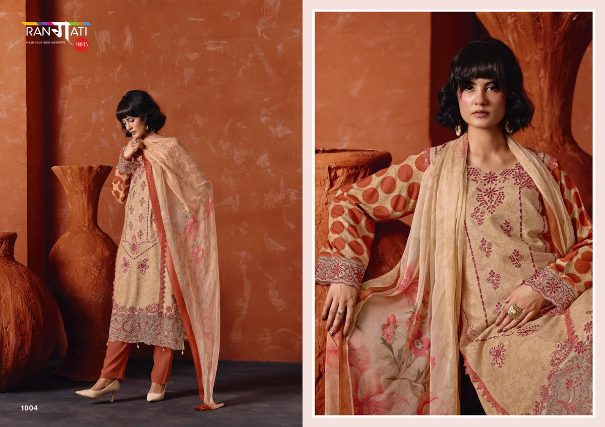 Adore Rangati Prints Pashmina Suits Wholesale Price