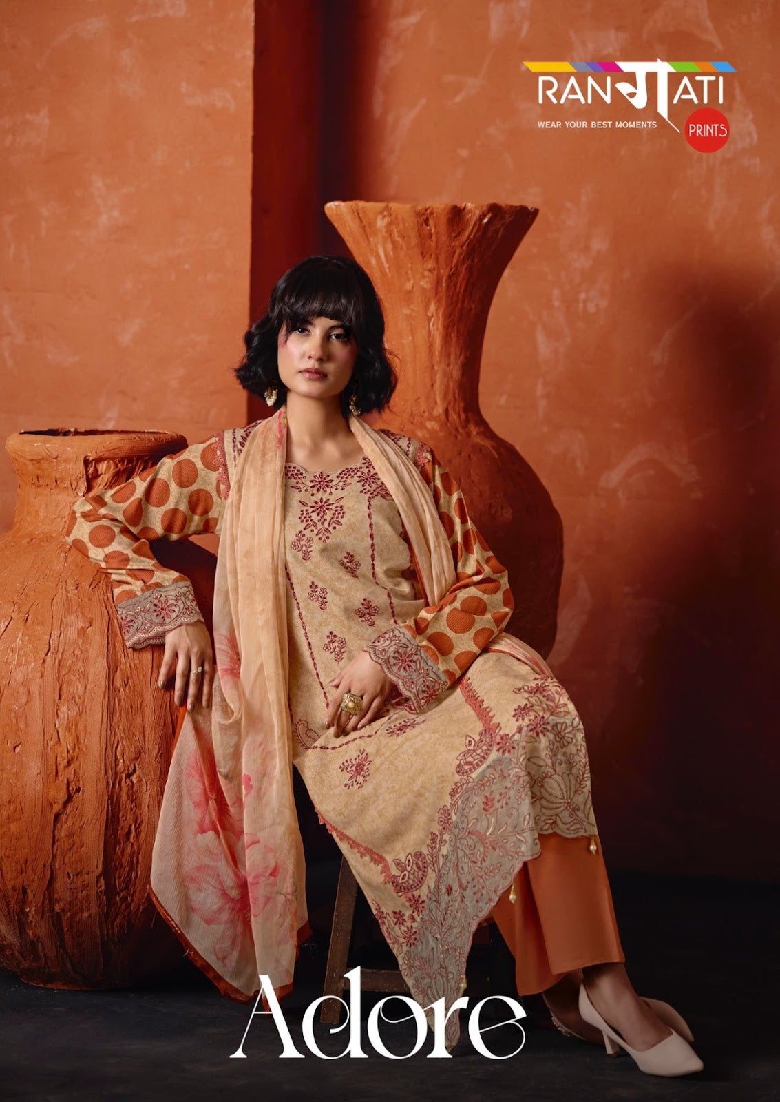Adore Rangati Prints Pashmina Suits Wholesale Price