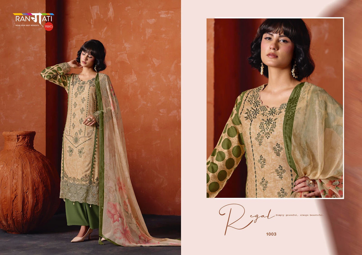 Adore Rangati Prints Pashmina Suits Wholesale Price