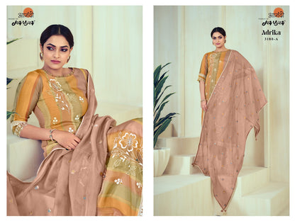 Adrika Jay Vijay Tissue Organza Pant Style Suits Exporter Ahmedabad