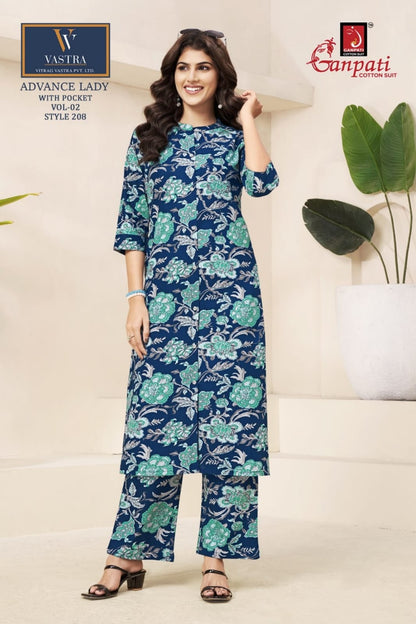 Advance Lady Vol 2 Vastra Ganpati Cotton Co Ord Set Wholesale Price