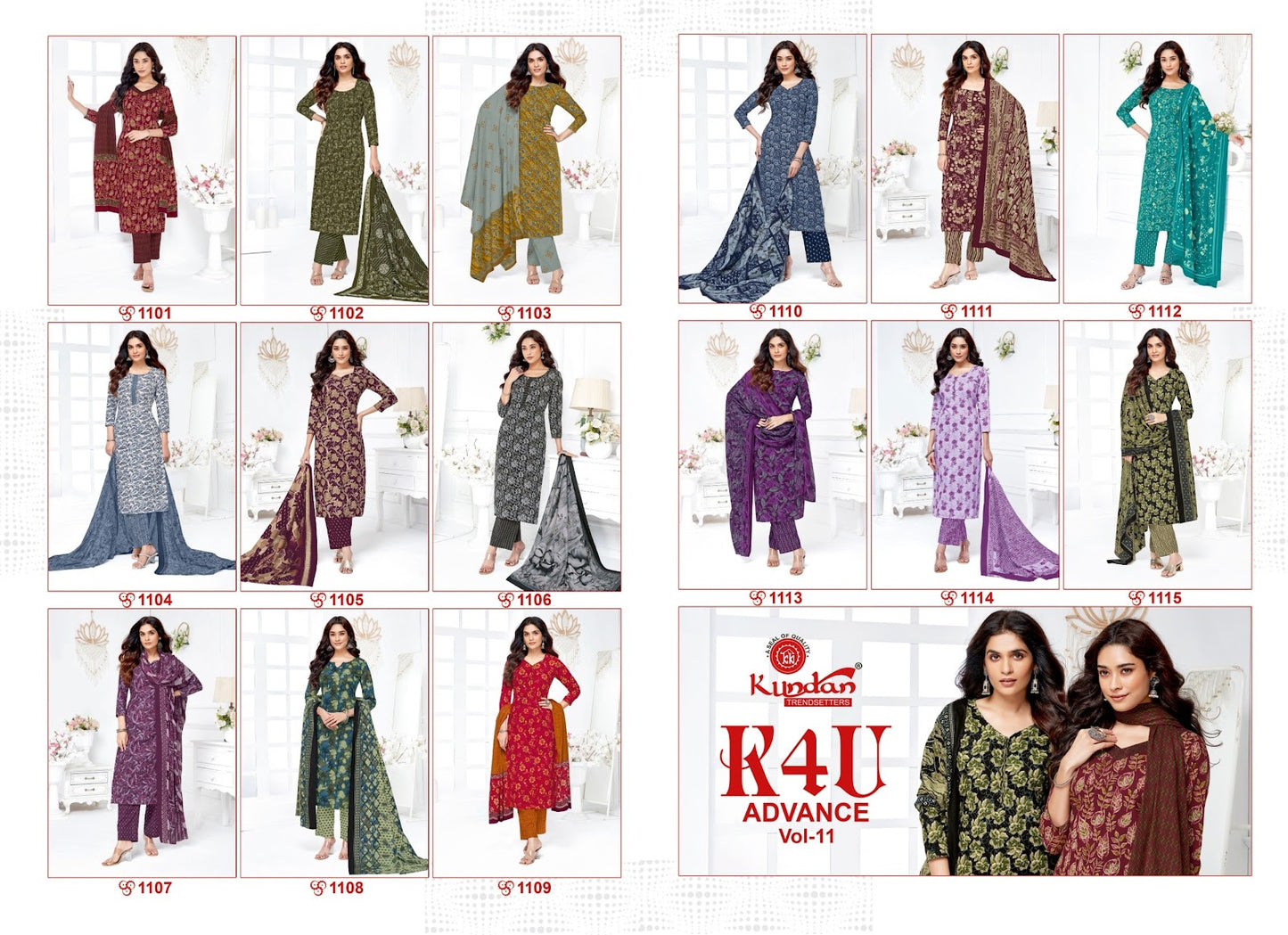 advance vol 11 kundan k4u cotton dress material wholesaler gujarat
