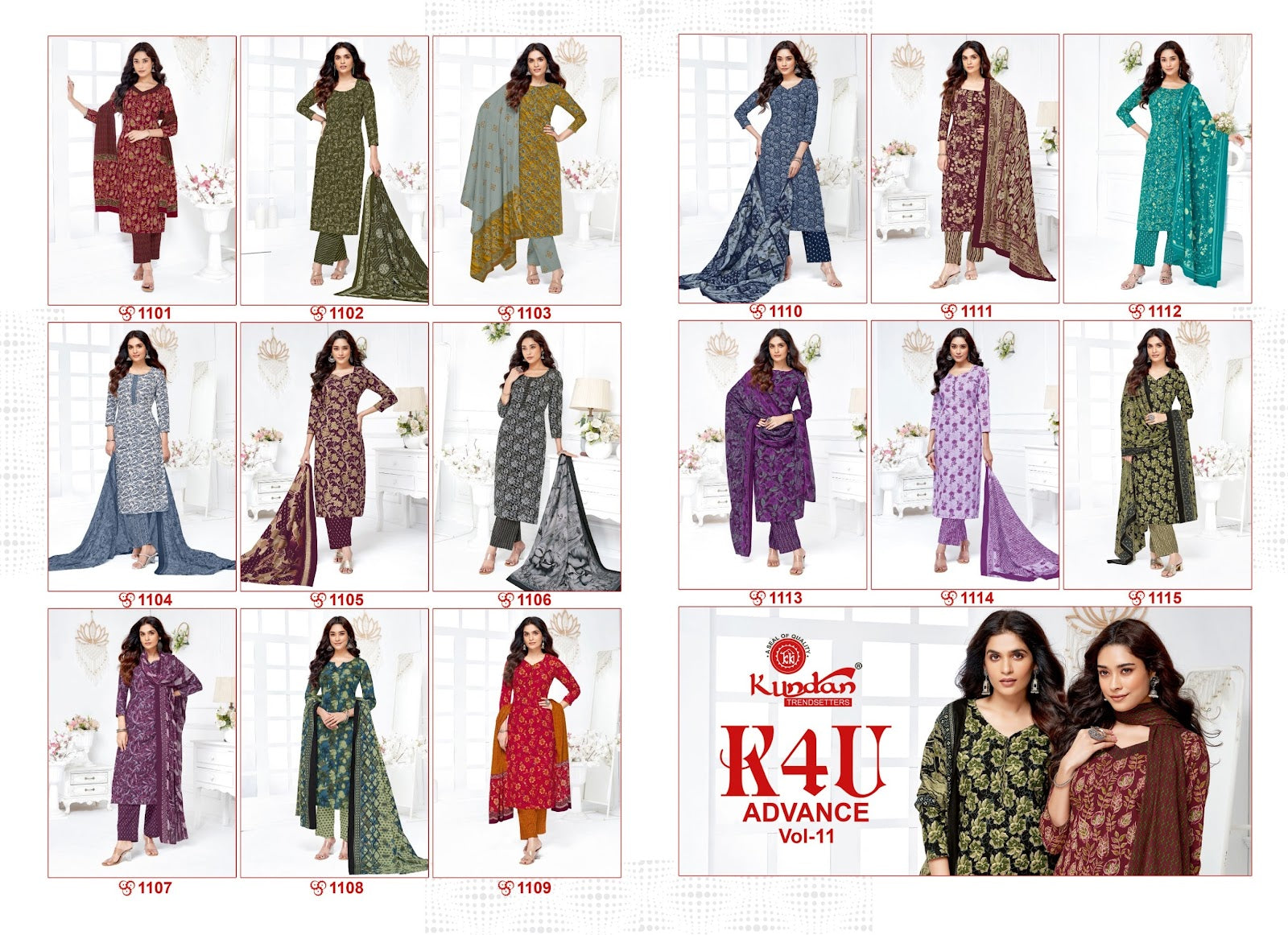 advance vol 11 kundan k4u cotton dress material wholesaler gujarat