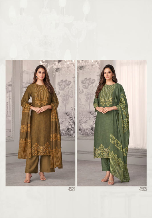 Advika Tm Simmer Tissue Pant Style Suits Exporter