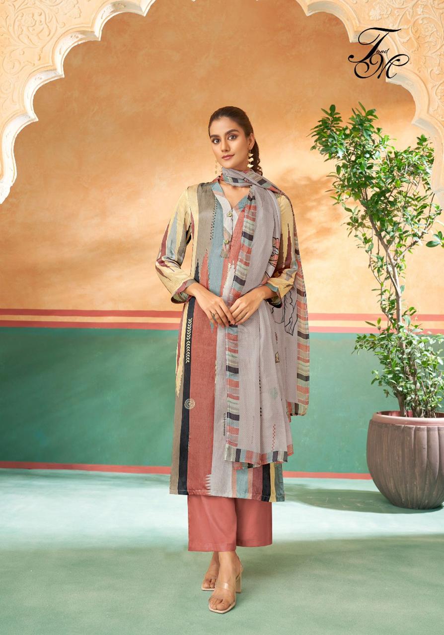 Adweta Sahiba Staple Twill Pashmina Suits Supplier