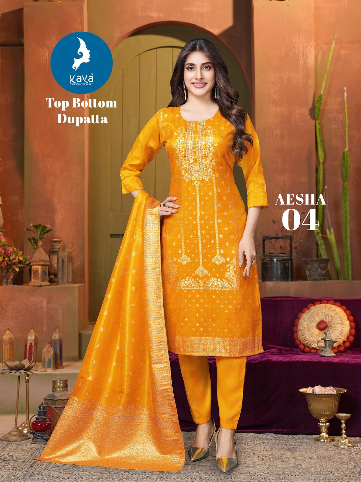 Aesha Kaya Cosmos Readymade Pant Style Suits Exporter India
