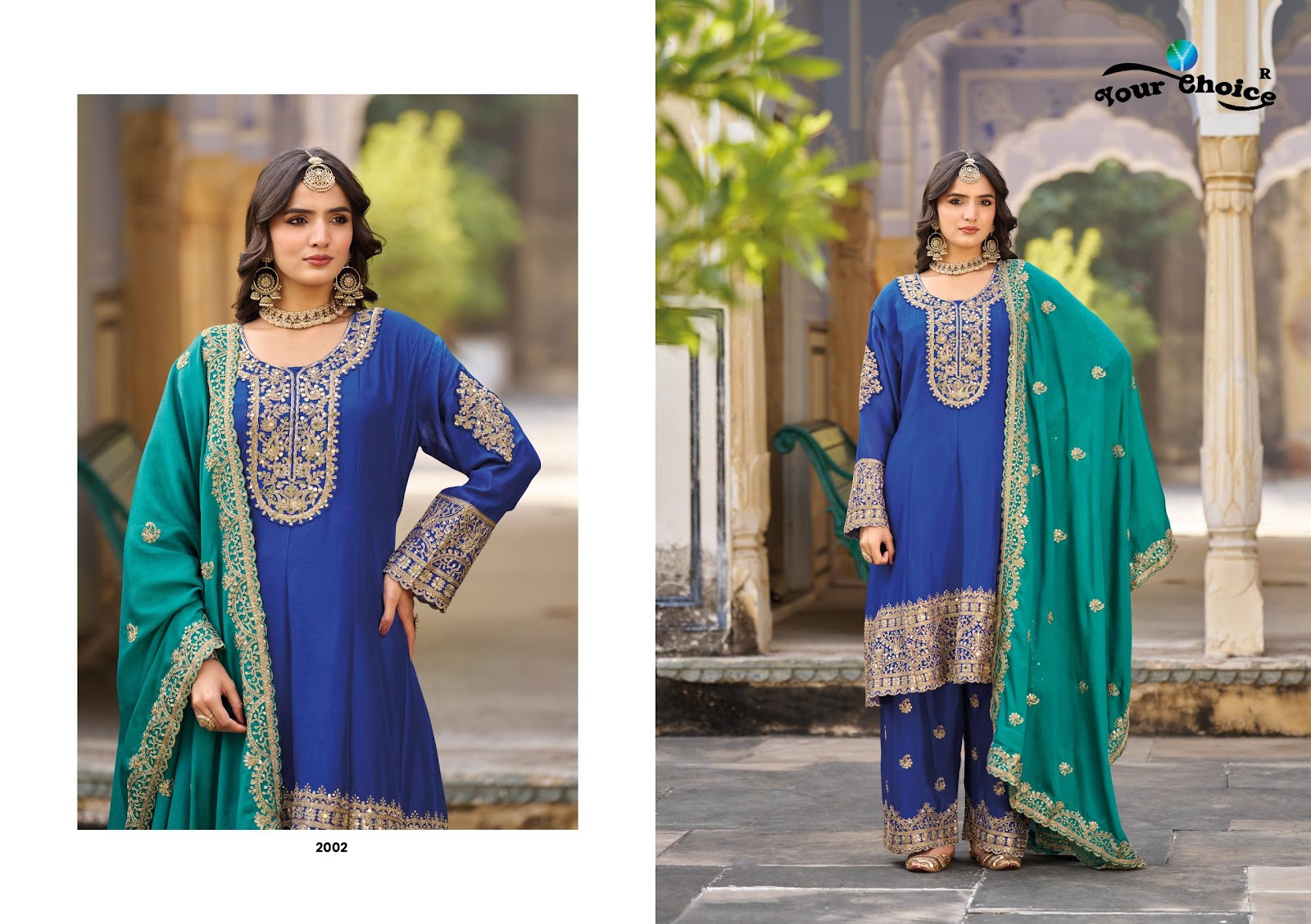 Afgani 2 Your Choice Chinnon Pakistani Readymade Suits Wholesale Price