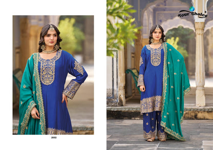 Afgani 2 Your Choice Chinnon Pakistani Readymade Suits Wholesale Price