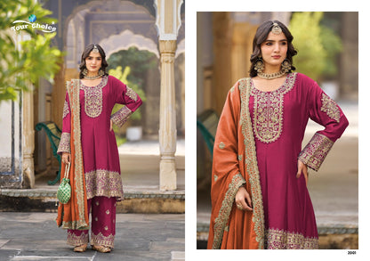 Afgani 2 Your Choice Chinnon Pakistani Readymade Suits Wholesale Price