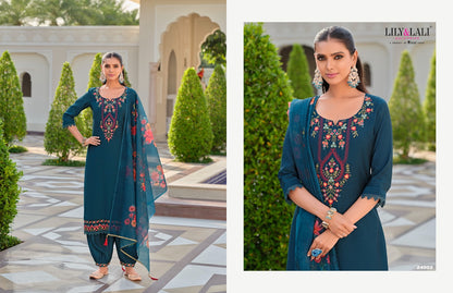 Afghani 5 Lily Lali Milan Silk Readymade Pant Style Suits Wholesale Rate