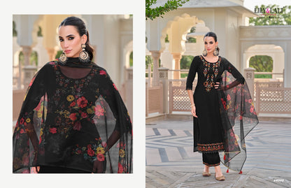 Afghani 5 Lily Lali Milan Silk Readymade Pant Style Suits Wholesale Rate