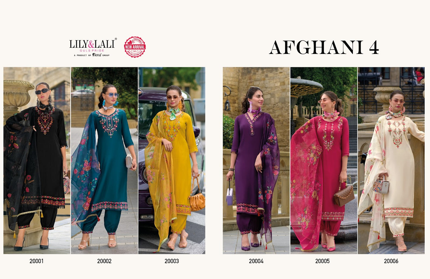 Afghani Vol 4 Lily Lali Milan Silk Readymade Pant Style Suits Supplier India