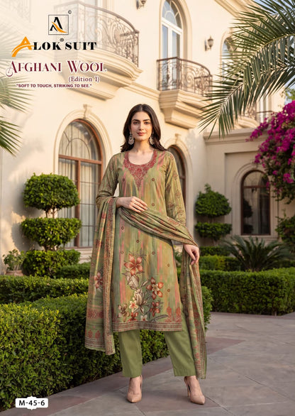 Afghani Wool Edition 1 Alok Viscose Karachi Salwar Suits Wholesaler