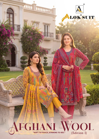 Afghani Wool Edition 1 Alok Viscose Karachi Salwar Suits Wholesaler