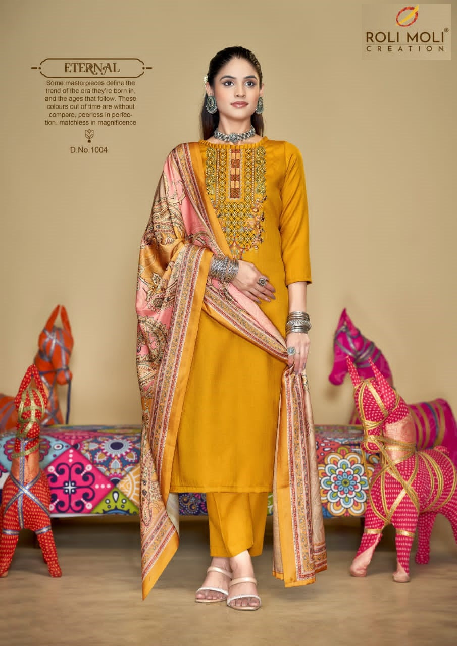 Afifa Roli Moli Pashmina Suits Manufacturer Gujarat