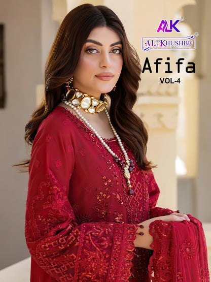 Afifa Vol 4 6012-6014 Alk Georgette Pakistani Salwar Suits Wholesaler