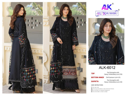 Afifa Vol 4 6012-6014 Alk Georgette Pakistani Salwar Suits Wholesaler