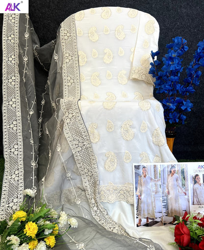 Afifa Vol 4 6012-6014 Alk Georgette Pakistani Salwar Suits Wholesaler