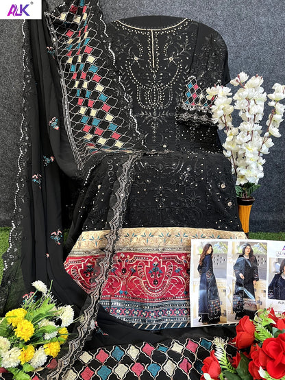 Afifa Vol 4 6012-6014 Alk Georgette Pakistani Salwar Suits Wholesaler