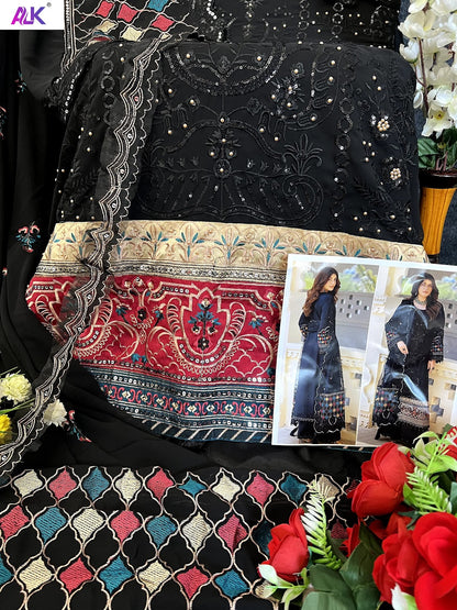 Afifa Vol 4 6012-6014 Alk Georgette Pakistani Salwar Suits Wholesaler