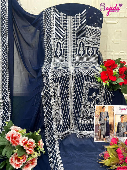 Afrana 1113 Sajida Georgette Pakistani Salwar Suits Supplier Ahmedabad