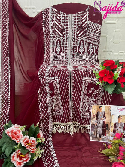 Afrana 1113 Sajida Georgette Pakistani Salwar Suits Supplier Ahmedabad