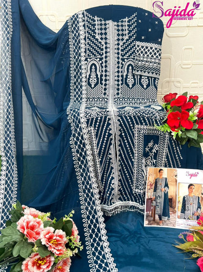 Afrana 1113 Sajida Georgette Pakistani Salwar Suits Supplier Ahmedabad