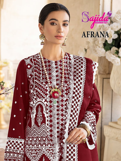 Afrana 1113 Sajida Georgette Pakistani Salwar Suits Supplier Ahmedabad