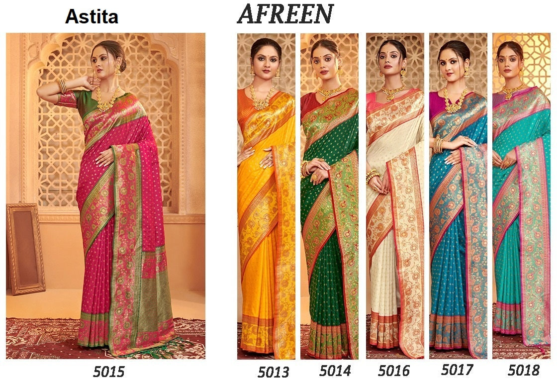 Afreen Astita Silk Blend Sarees Wholesale Rate