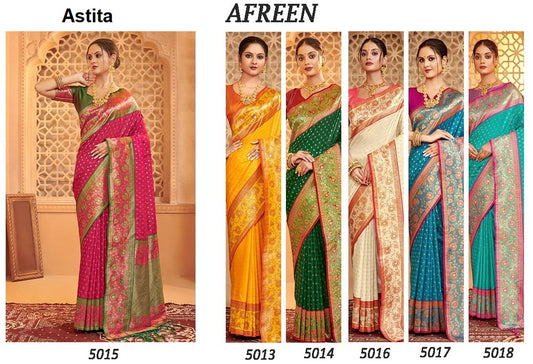 Afreen Astita Silk Blend Sarees Wholesale Rate